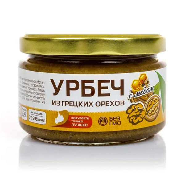 Урбеч из грецких орехов с медом 250гр/ ореховая паста - купить с ...