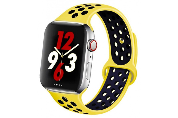 Силиконовый ремешок для часов Apple Watch 42/44/45 мм / Ремешок на часы ...