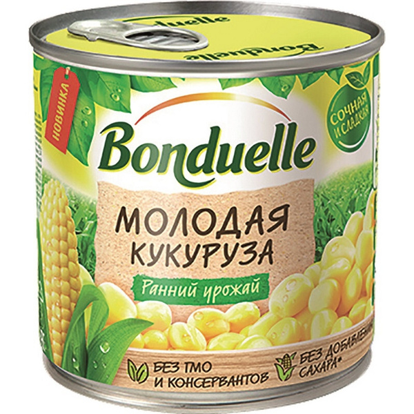 Консервация Кукуруза Бондюэль молодая, 340г - купить с доставкой по ...