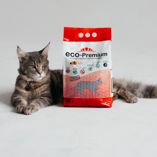 Наполнитель древесный комкующийся, ECO-Premium (Эко-премиум) с запахом ...