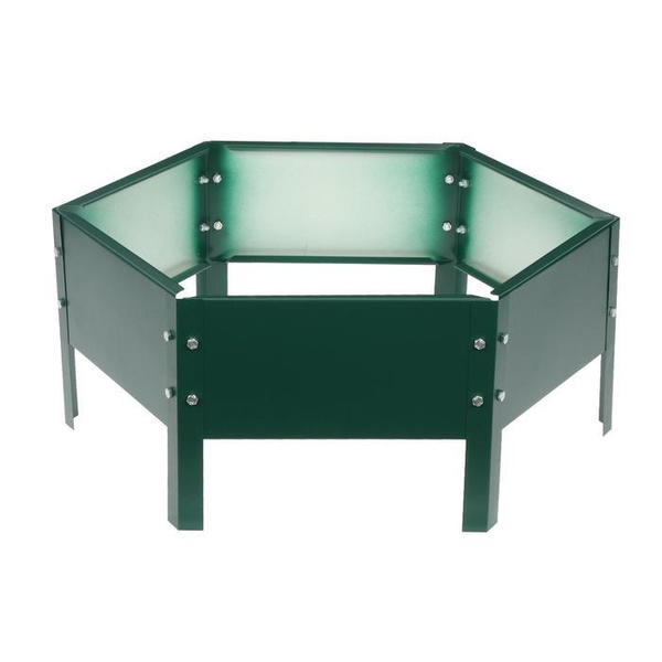 Клумба оцинкованная, диаметр 60 см, высота15 см, зелёная, Greengo ...