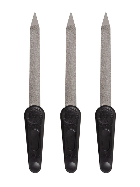 Zinger/ Пилка (zo-F-6H) для ногтей алмазная вогнутая, 3шт./ Пилочка для ...