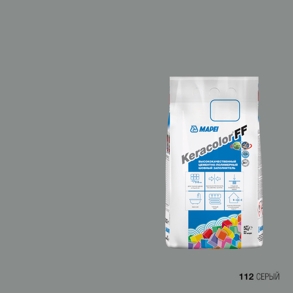 Цементно-полимерная затирка Mapei Keracolor FF №112 (Серый) купить на ...