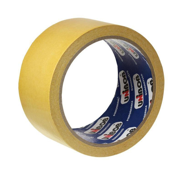 Клейкая лента Unibob (скотч) двусторонняя монтажная (50мм x 10м, на ...