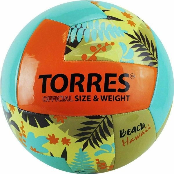 Мяч волейбольный TORRES Hawaii, 5 размер, разноцветный купить по ...