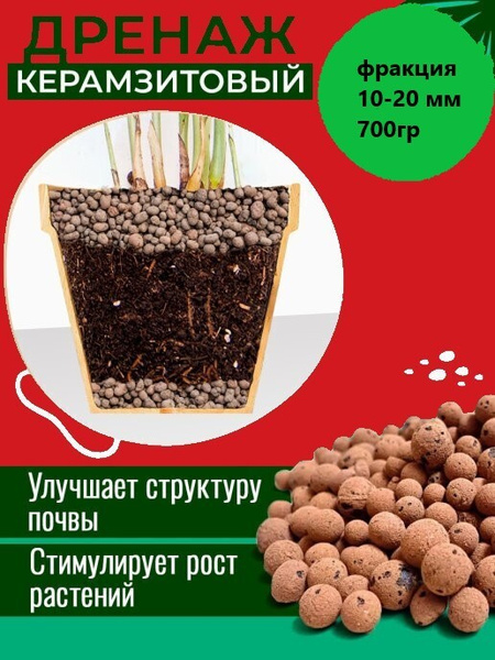 Дренаж для растений/ Дренаж для цветов/ Керамзит для растений/ Дренаж ...