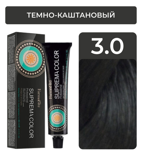 FARMAVITA Стойкая крем-краска SUPREMA COLOR для волос, 3.0 темно ...