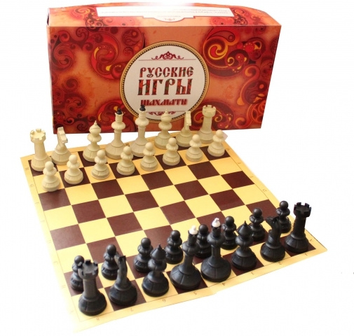 Набор "Русские игры" Шахматы, лото (бочонок из древопласта), доска из ...