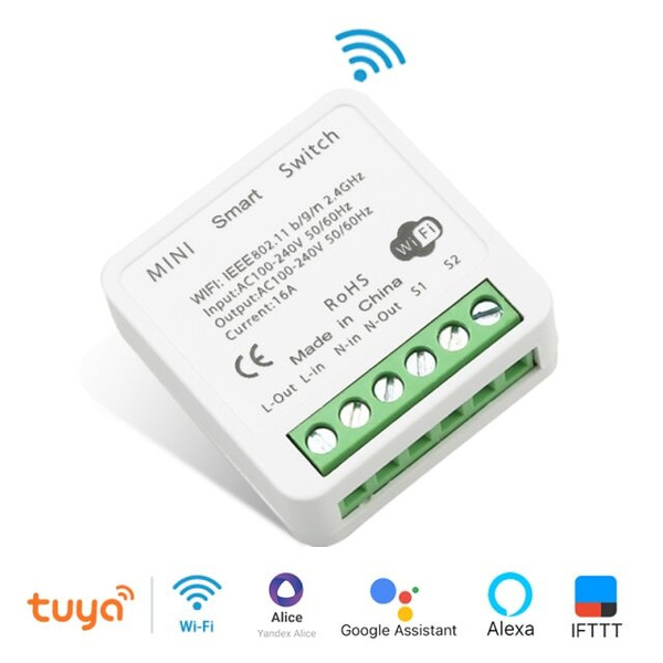 Tuya MINI Smart Switch- умный Wi-Fi модуль 16А/ wi-fi выключатель ...