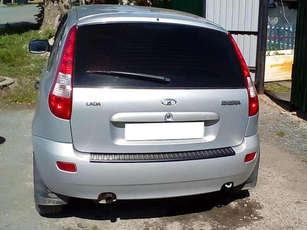 Защитная накладка заднего бампера на LADA Kalina 1 хэтчбек. Защита ...
