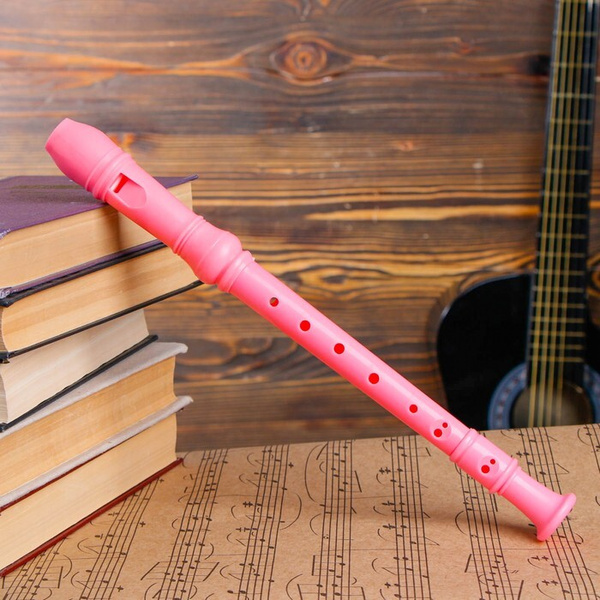 Блокфлейта, 8 отверстий, немецкая система, сопрано, розовая - купить с ...