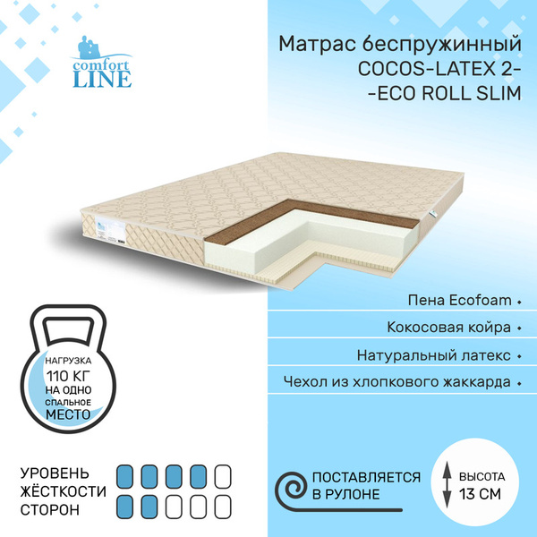 Матрас Comfort Line Comfort Line Cocos-Latex 2 Eco Roll Slim_белый ...