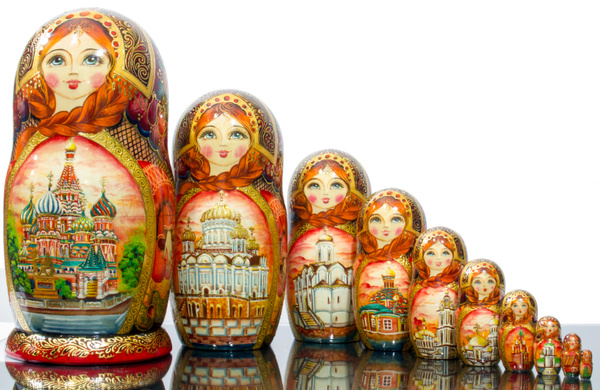 Матрешка Русская Традиционная 10-местная. Серия: "Русская Красавица ...