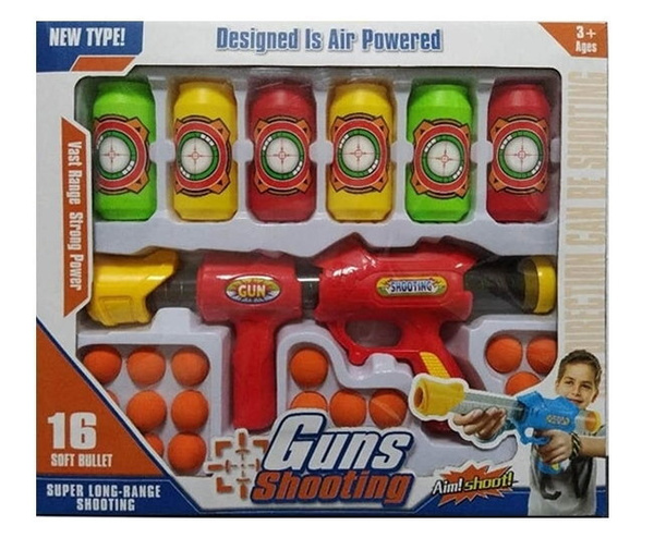 Детский игровой набор Тир SUPER LONG-RANGE SHOOTING 6 банок мишеней и ...