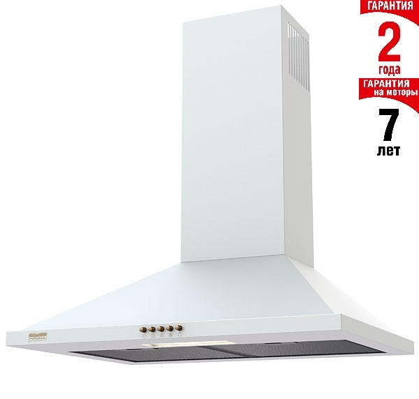 Вытяжка KRONA Bella 600 white push button купить по низкой цене: отзывы ...