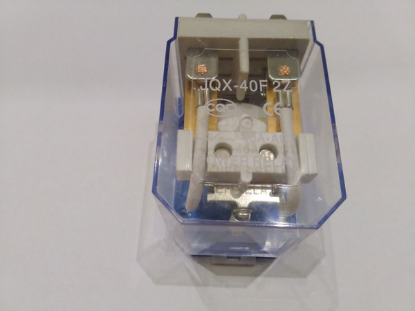 Реле силовое промежуточное JQX-40F/2Z-12V 40А, 2 переключающих контакта ...