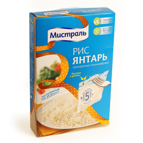 Мистраль Рис ЯНТАРЬ 5 х 80 г - купить с доставкой по выгодным ценам в ...