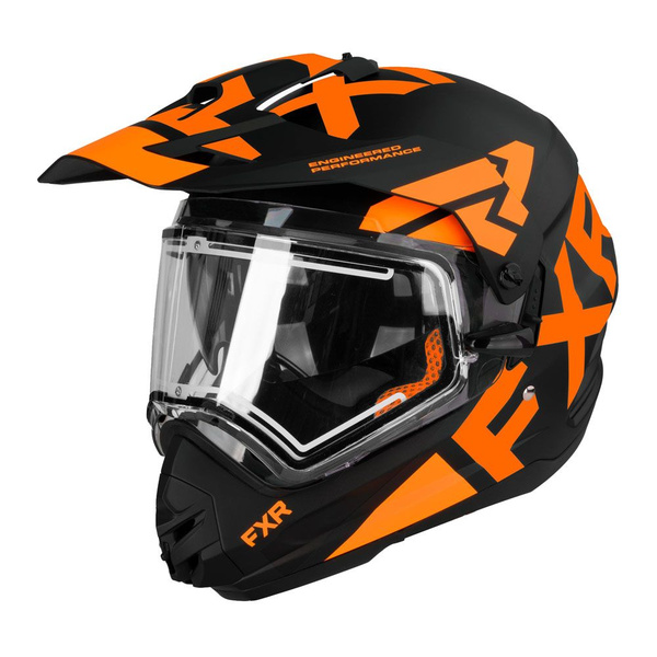 FXR Шлем для снегохода с подогревом Torque X Team черный, оранжевый ...