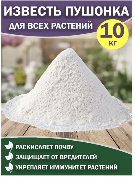 Известь гашеная (Гидроксид кальция, пушонка) 10 кг - средство для ...