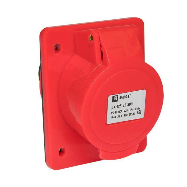 Розетка скрыт. уст. 32А 380В 3P+РЕ+N IP44 (425) EKF ps-425-32-380 ...