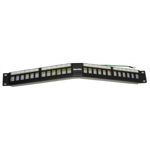 Модульная патч-панель 19", 1U, 24 порта Hyperline PPBL4A-19-24-SH-RM ...