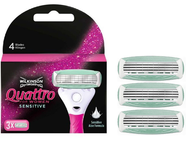 Schick Quattro for Women Sensitive / Сменные кассеты для женской бритвы ...
