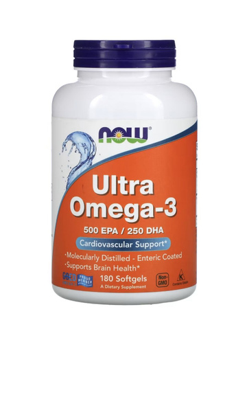 Ультра Омега 3 NOW Ultra Omega 3 500 EPA/250 DHA 180 капсул - купить с ...