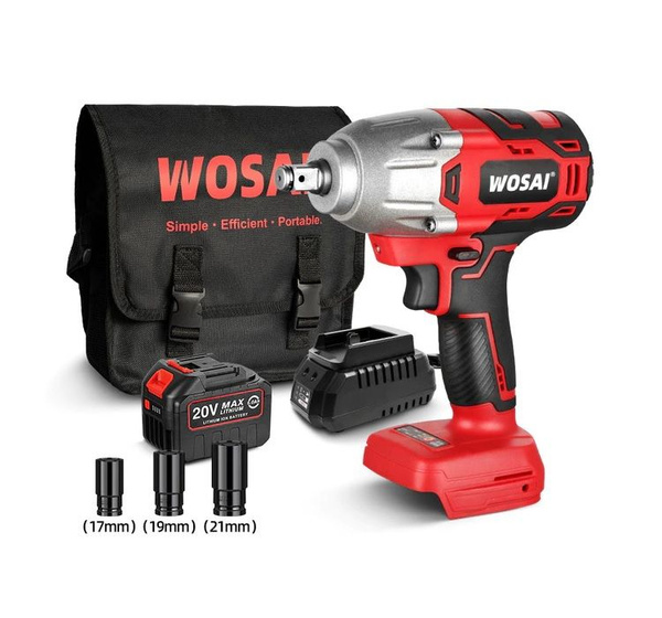 Аккумуляторный ударный гайковерт VVOSAI (WOSAI) 20В 6Ач WS-L5-D1-3P ...