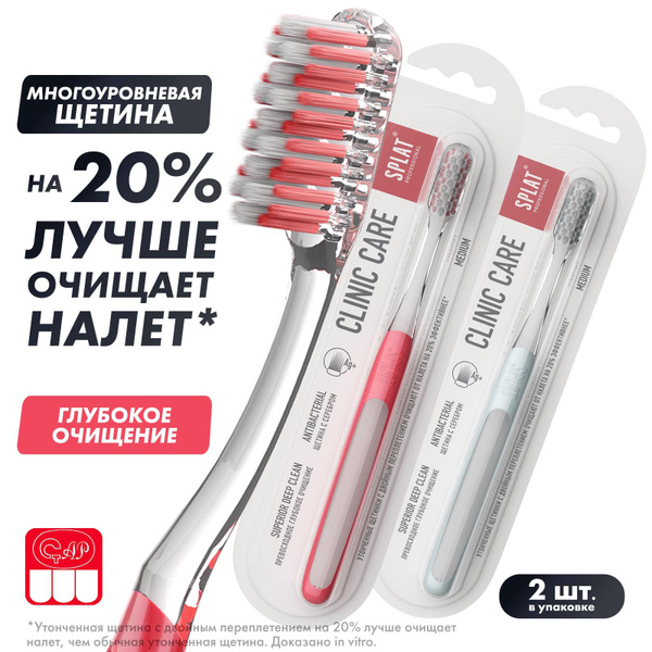 Инновационная зубная щетка Splat Professional CLINIC CARE Medium ...