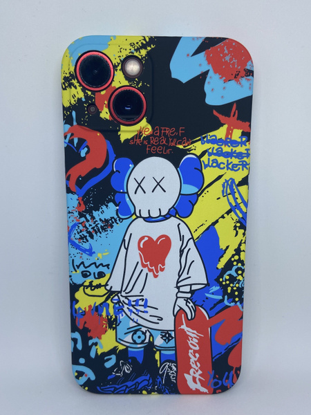 Светящийся силиконовый чехол Luxo Kaws с флуоресцентным рисунком для ...