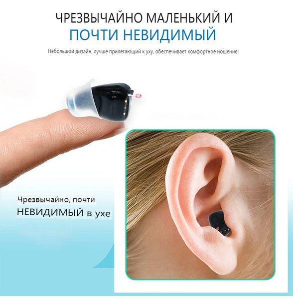 Слуховой усилитель звука Цифровой внутриканальный слуховой аппарат для ...