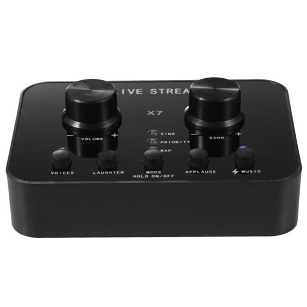 X7 ПК Аудио USB Гарнитура Звуковая Карта Микрофон Стример Звуковая ...