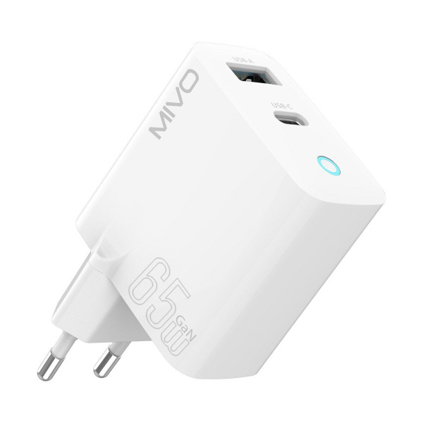 Сетевое зарядное устройство MIVO MP-650Q, 65 Вт, USB 2.0 Type-A, USB ...