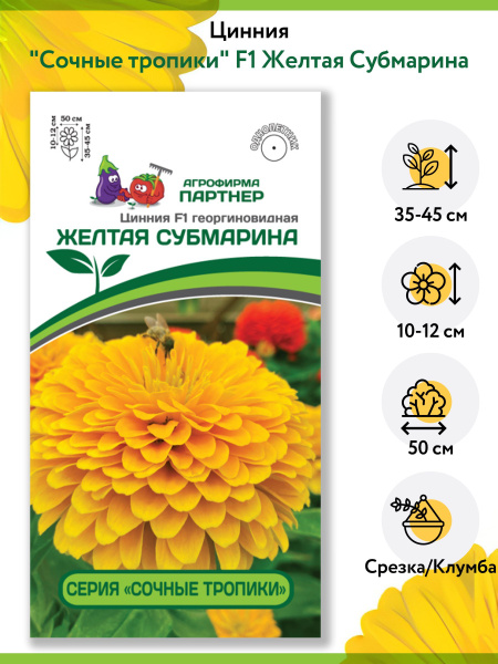 Циннии Агрофирма Партнер Циния Партнер, циния низкорослая, циния ...
