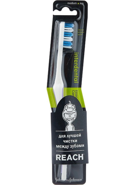 REACH Зубная щетка Interdental Межзубная чистка средней жесткости ...