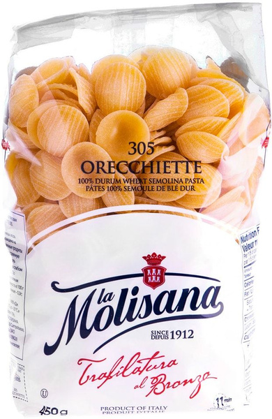 Макароны La Molisana Orecchiette №305 450г - купить с доставкой по ...