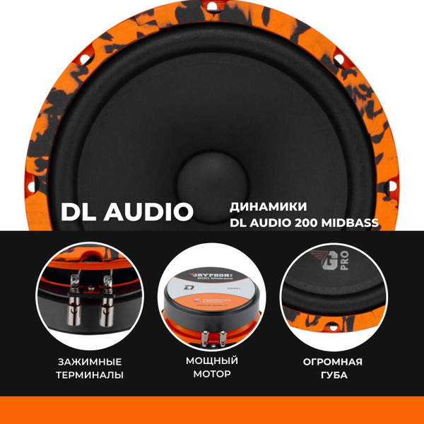 Динамики DL Audio Gryphon Pro 200 Midbass - купить по выгодной цене в ...