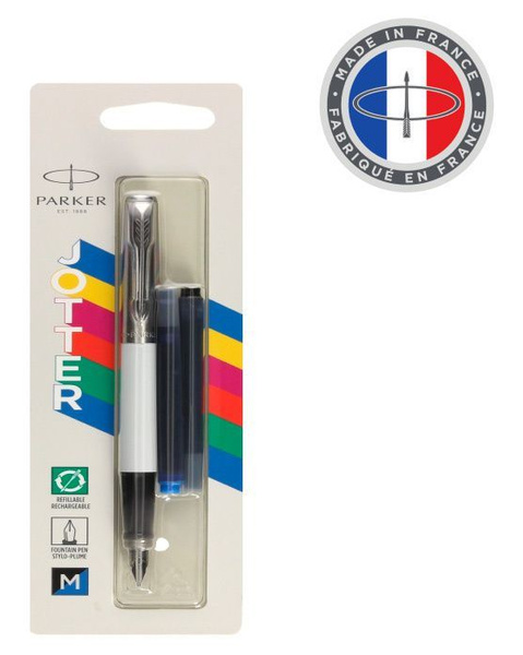 Ручка Parker (Паркер) перьевая Jotter White CT, F60, (CW2096871 ...