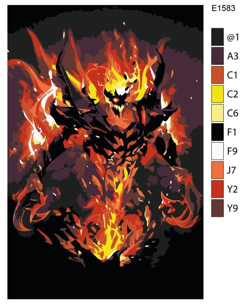 Детская картина по номерам E1583 "Игра Dota 2 (Дота 2). Шадоу Финд ...