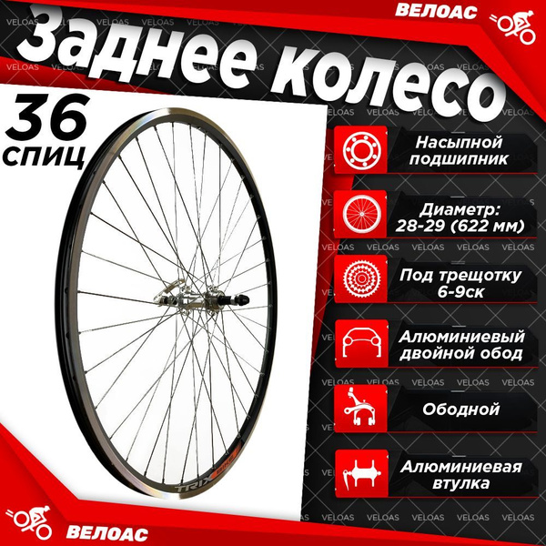 Колесо переднее TRIX TRIX_Колесо для велосипеда переднее3, диаметр 28 ...