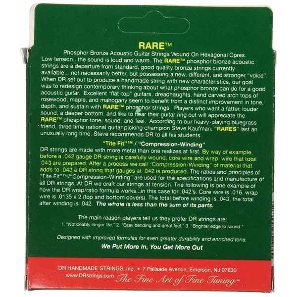 Струны для акустической гитары DR String Rare RPML-11 - купить с ...
