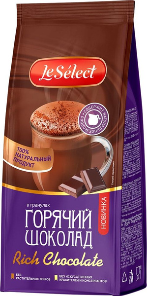 Горячий шоколад Le Select Rich chocolate растворимый 200г х1шт - купить ...