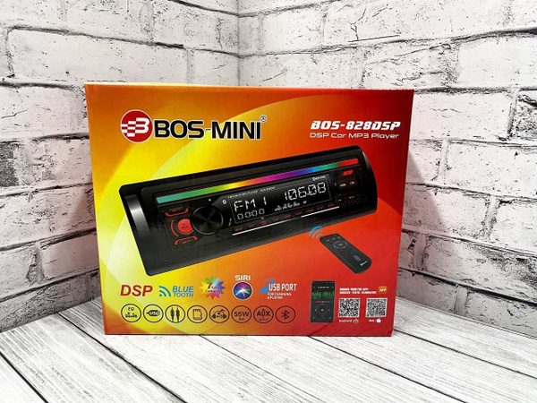 Автомобильная магнитола BOS-Mini процессорная со светомузыкой, Aux ...