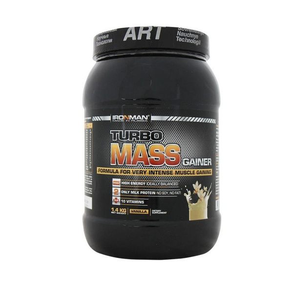 Гейнер IRONMAN Turbo Mass Gainer 1,4 кг, вкус "Ваниль" купить на OZON ...