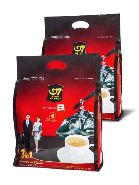 Растворимый кофе Trung Nguyen G7 3 в 1 в пакетах (50 шт. по 16 г), 800 ...