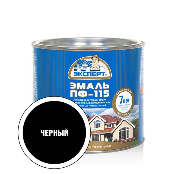 Эмаль ЭКСПЕРТ ПФ-115 (ГОСТ 6465-76)/, Алкидная, Матовое покрытие ...