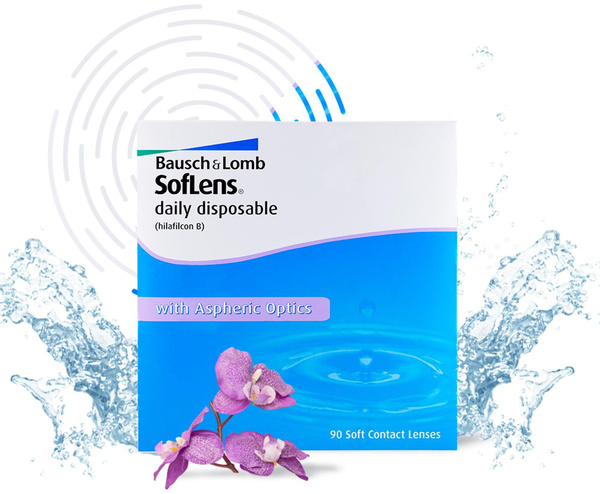 Характеристики Линзы контактные однодневные Bausch and Lomb Soflens ...