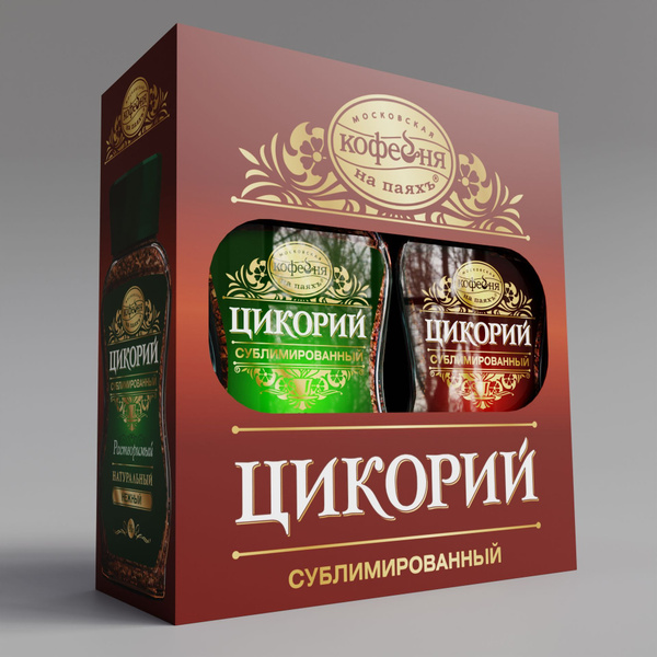 Подарочный набор Цикорий сублимированный "Нежный+Насыщенный" 2х95 г ...