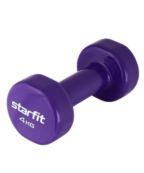 Гантели Starfit ЦБ-00001451, 1 шт. по 4 кг, фиолетовый - купить по ...