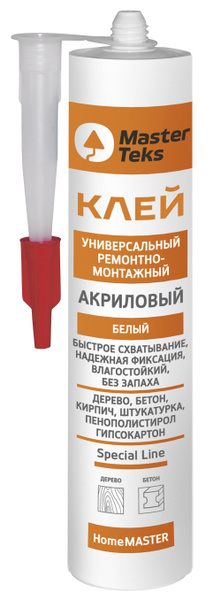 Монтажный клей Клей акриловый Masterteks ремонтно-монтажный 400 г ...